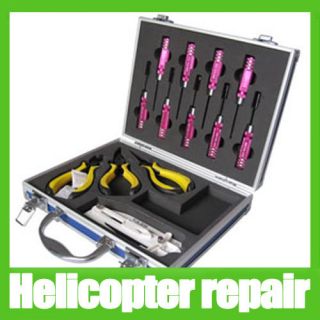 RC Helicopter Screwdriver Pliers Hex Repair Tools Kits Box Set for T
