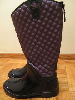 Kamik Alexandra Winter Rain Boots Black and Purple Sz 8