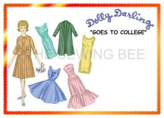 BARBIE Dolly Darling Goes to College Doll Pattern old