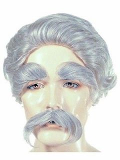 Mark Twain Costume Wig Mustache Eyebrow Set Albert Einstein