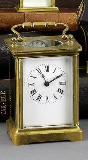 Near Mint Condition Vintage French Carriage Clock & Key Circa 1890