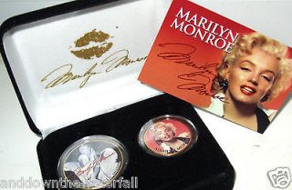 MARILYN MONROE 24Kt Gold 2 Coin Set Autographed Signed Movie Star