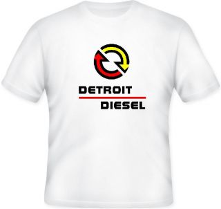 NEW Detroit Diesel logo T shirt. White S M L XL 2XL 3XL 4XL 5XL