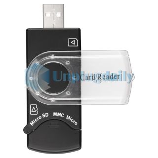 All in 1 USB 2.0 Phone Sim Card Micro SD MMC Card Reader For PC Laptop