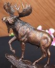 Bronze Marble Statue Moose Maine Wildlife Decor Art Lodge Cottage