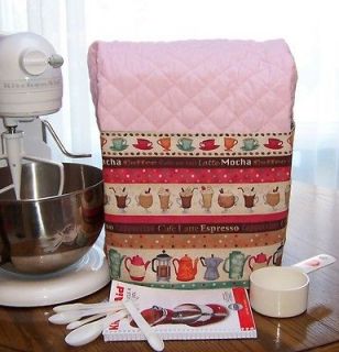 Kitchen Aid MIXER Stand cover COFFEE TEACUP FABRIC POCKET 4.5 5
