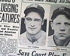 GAME Major League Baseball LOU GEHRIG & Amelia Earhart 1937 Newspaper