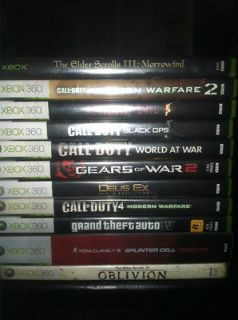 10 Game Xbox 360 Lot + Accessories, includes Call of Duty, Gears of