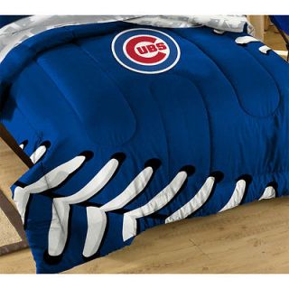 nEw 3pc MLB CHICAGO CUBS Baseball TWIN FULL BEDDING SET   Laces