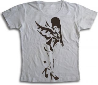 Amy Winehouse London Street Artist Pegasus Girls Womens lady fit T