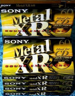 XR 60 METAL BIAS SEALED BLANK TYPE IV AUDIO COMPACT CASSETTE TAPES