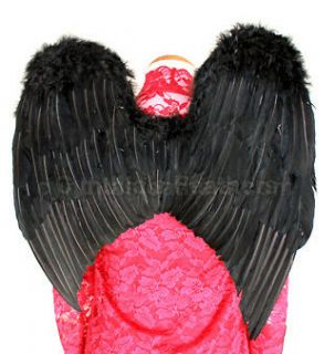 Midninght BLACK Feather Angel wings for children of 7+ or teen girls