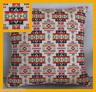 Native American Aztec Indian Cream cotton fabric cushion cover