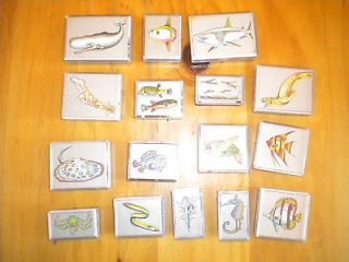 Lot of 16 Plastic Rubber Sea Creatures Stamps