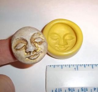 Face Flexible Silicone Push Mold Resin Clay Candy Food Safe B325