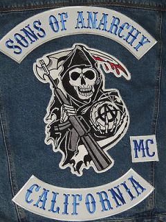 Sons of Anarchy MC denim cut, SOA Crew Jacket and shirt   biker patch
