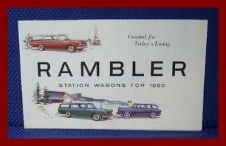 1960 RAMBLER Station Wagon Sales Brochure   AMC American Motors