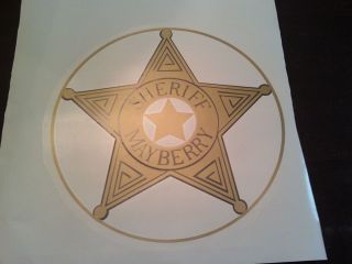 sheriff decals police door badge andy griffith ford galaxie replica