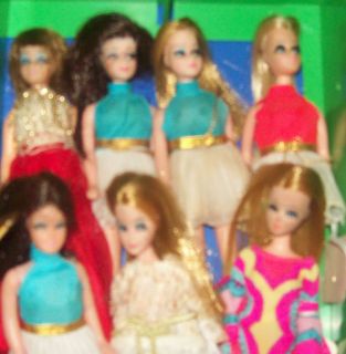 LOT OF 7 VINTAGE DAWN & ANGIE DOLLS