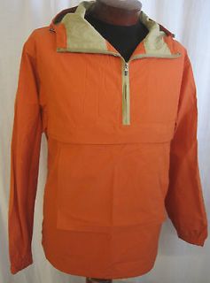 Abboud Beta Orange Pullover Light Weight Anorak Jacket Sz M NEW