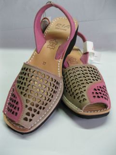 RIA MENORCA Womens 22127 Slingbacks Sandals Pink / Tan   [ Prince