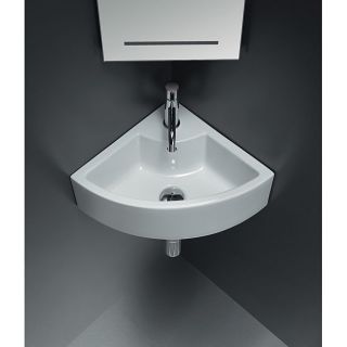 Bissonnet ICE Corner Ceramic Bathroom Sink