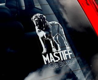 Mastiff   Car Window Sticker   English Dog Sign   n.collar/bewar e of