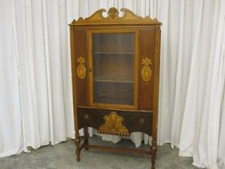 Antique Art Deco Style China Curio Cabinet Hutch 1930’s Very Nice