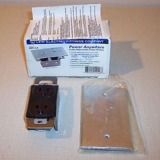 NEW LEW ELECTRIC RRP 2 A ALUMINUM FLOOR PLATE ASSEMBLY OUTLET 15A