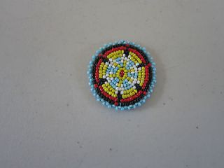 GLASS BEADED ROSETTES FEATHERS TRIBAL NATIVE CRAFTS Pow Wow