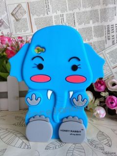 * Blue Baby Elephant Soft Silicone Case Cover For iPod Touch 4 4G 4TH