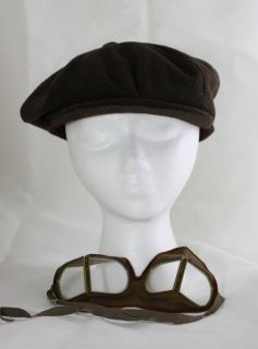 WWI_WWII Aviation Aviator Cap with Double sided Goggle Air Force