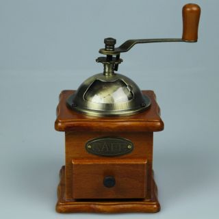 antique manual steel burr coffee grinder/bean mill,invert bowl top