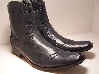 ANTONIO ZENGARA Mens Western Boots Blue Shoes Size 8.5 M NEW Ankle