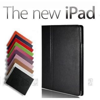 New iPad 3 2 3rd Folio Magnetic PU Leather Case Smart Cover Stand