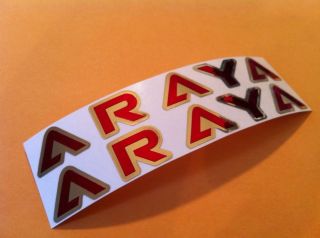 Old School BMX Show Quality ARAYA Gold Red Decals For Between Spokes