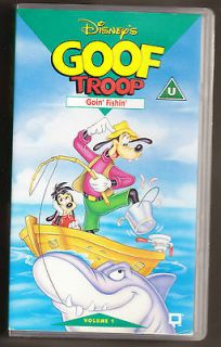 DISNEY   GOOF TROOP   GOIN FISHIN   VOLUME 1   PAL VHS (UK) VIDEO