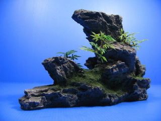 Mountain Aquarium Ornament tree   Rock Cave stone HIDE