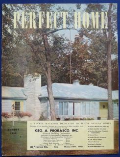 Perfect Home Magazine, Vintage Reno Nevada NV Home Plans Decor Ads