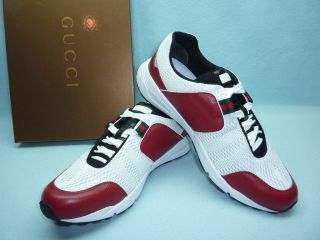 NIB GUCCI ARGENTO LACE UP SNEAKERS TENNIS SHOES SIZE G10