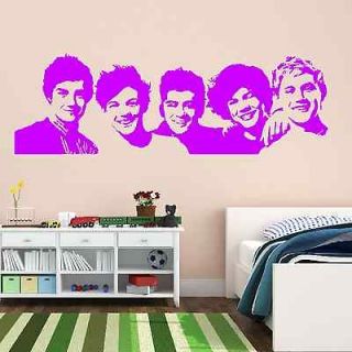 One Direction Boyband 1D House Wall Art Decor Sticker Home Design