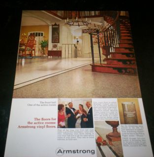 1966 Ad Armstrong Vinyl Floors Front Hall Elegance Home