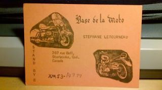 CB radio QSL postcard motorcycle Letourneau family 1970s Sherbrooke