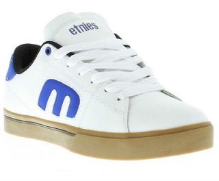 Etnies Shoes Genuine Santiago 1.5 White Blue Gum Mens Shoes Sizes UK 8