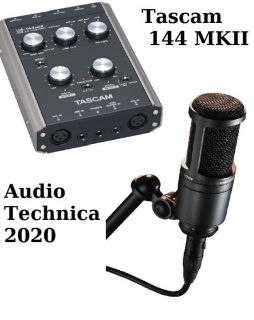 144 MKII USB Recording Interface + Audio Technica 2020 Microphone Mic