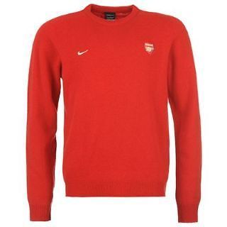Mens Nike Arsenal Wool Crew Sweater Jumper   Grey, Navy, Red   Sizes