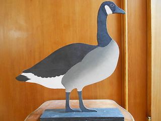 WOODEN HAND PAINTED & SIGNED CANADIAN GOOSE DOUBLE SIDED DUMMY BOARD
