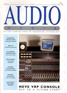 Audio Media Magazine July 1990 Neve VRP Console,Rane MPE14,Vintage