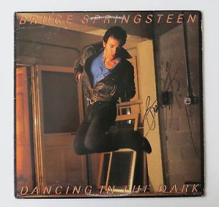 Bruce Springsteen Signed Dancing in the Dark Album Cover w/Vinyl (PSA