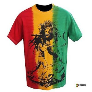 Cooyah CY Reggae Lion Rasta T Shirt Reggae Jamaica Marley Selassie
